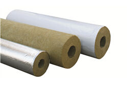 High-Temp Mineral Wool Pipe Insulation for HVAC & Plumbing with or Without Aluminum Foil Facing