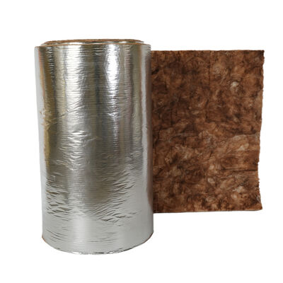 Brown Glass Wool Blanket Insulation with FSK Facing for Commercial HVAC Energy Savings & Condensation Control